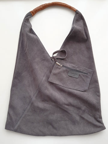 Suede Slouch Bag