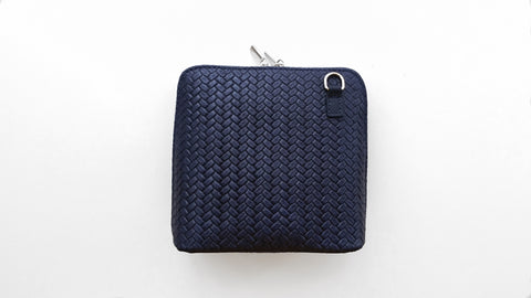 Weaved Knit Leather Cross Shoulder Handbag