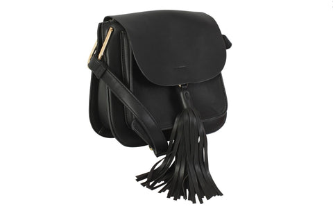 Flap Over Top Messenger Handbag with Tassel