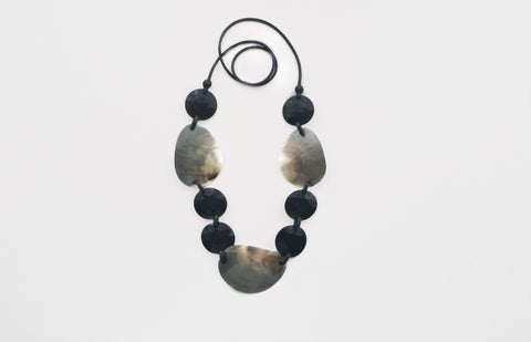 Black and Grey Shell Necklace